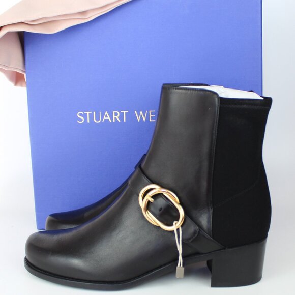 NEW Stuart Weitzman Suzanne Leather 5050 Booties Everyday Work & Weekend US 8C